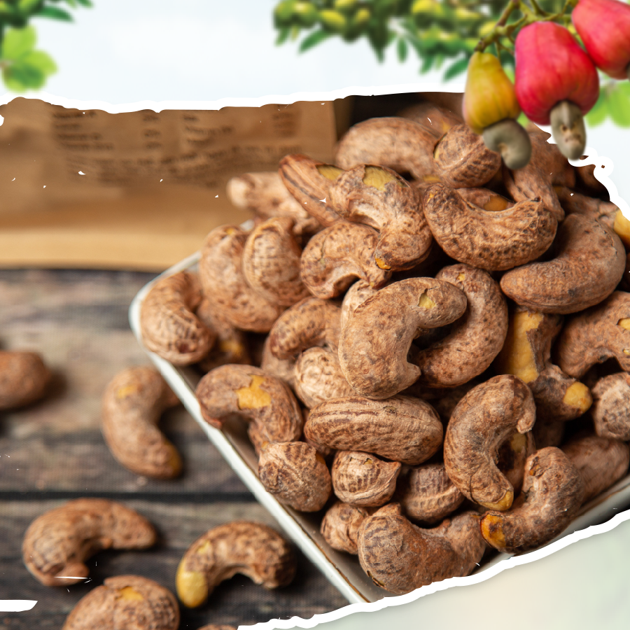 Cashew nuts with silk skin